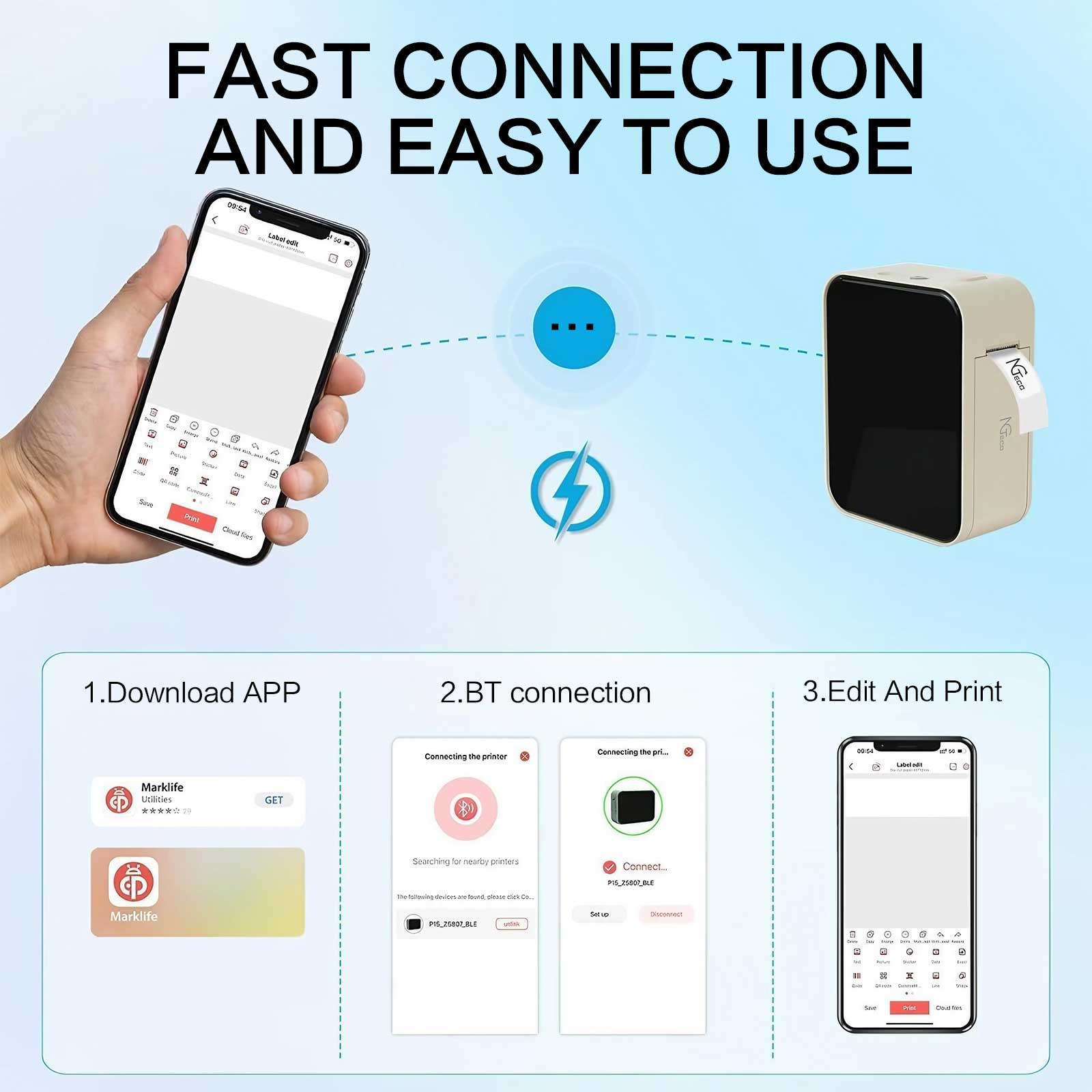 Портативный беспроводной термо – обзор и цена Barcode Printer